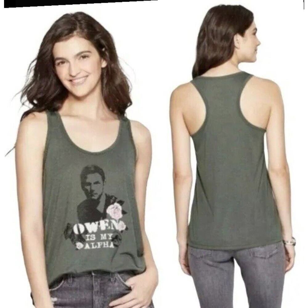 Jurassic World Owen My Alpha Tank Top Women's Racerback Graphic T‎ Shirt Medium